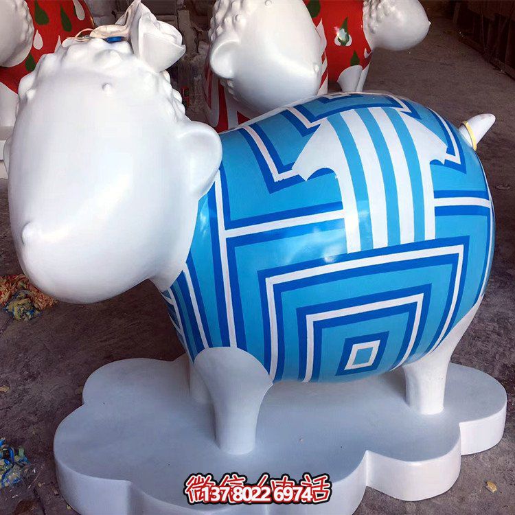 彩繪仿真羊雕塑——商場、公園、廣場的精美裝飾