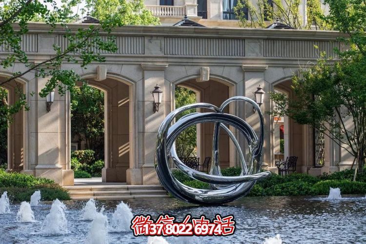 創(chuàng)意不銹鋼抽象藝術(shù)景觀雕塑擺件，點(diǎn)綴小區(qū)水池
