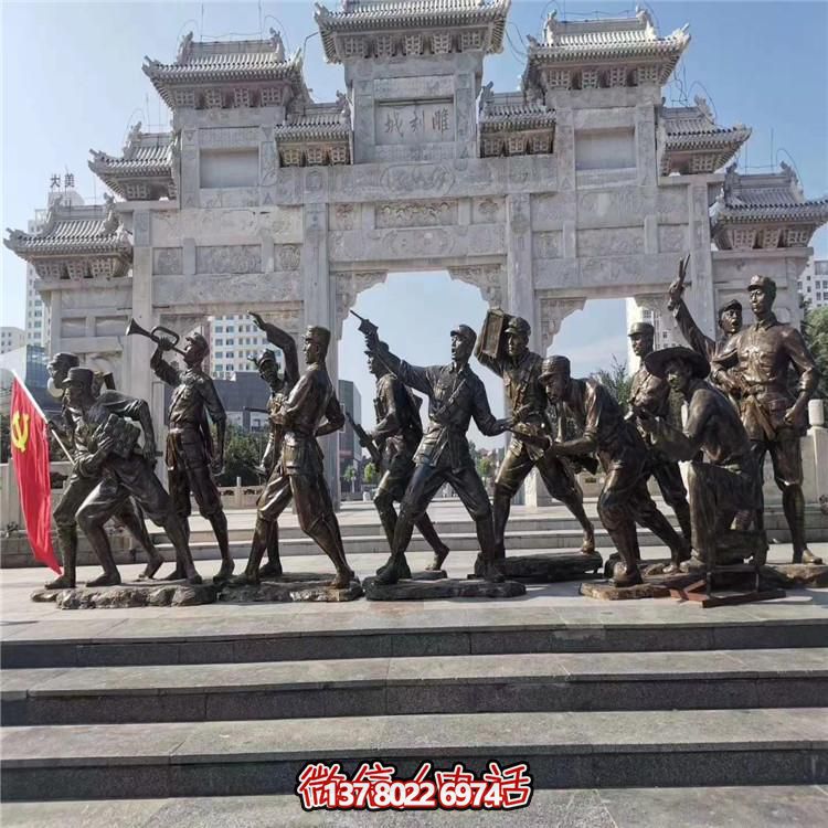 紅軍戰士仿銅雕塑——緬懷革命先輩，傳承紅色文化