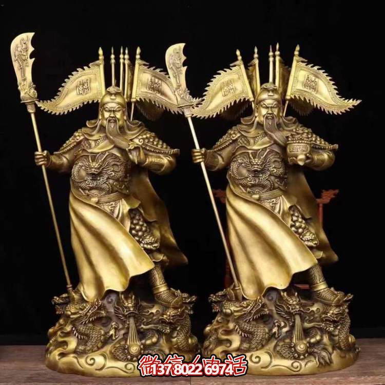 立式武財(cái)神雕塑，供奉家居神靈