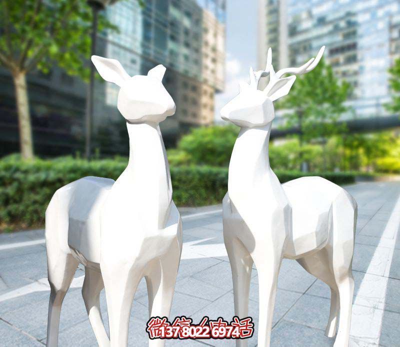 玻璃鋼梅花鹿雕塑，為你的廣場增添經典藝術氣息