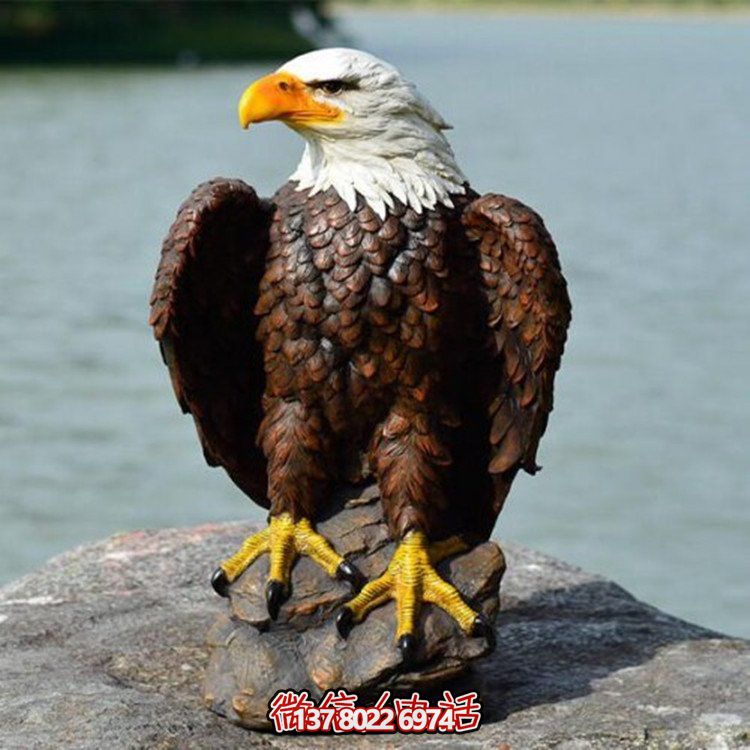 玻璃鋼老鷹雕塑擺件，點綴戶外花園庭院