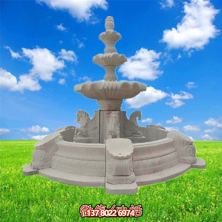 精美石雕噴泉，點(diǎn)綴大理園林之美