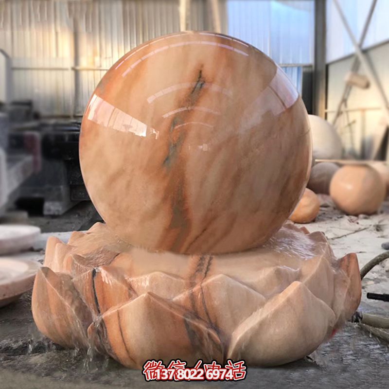 企業(yè)廠(chǎng)區(qū)晚霞紅財(cái)風(fēng)水球雕塑