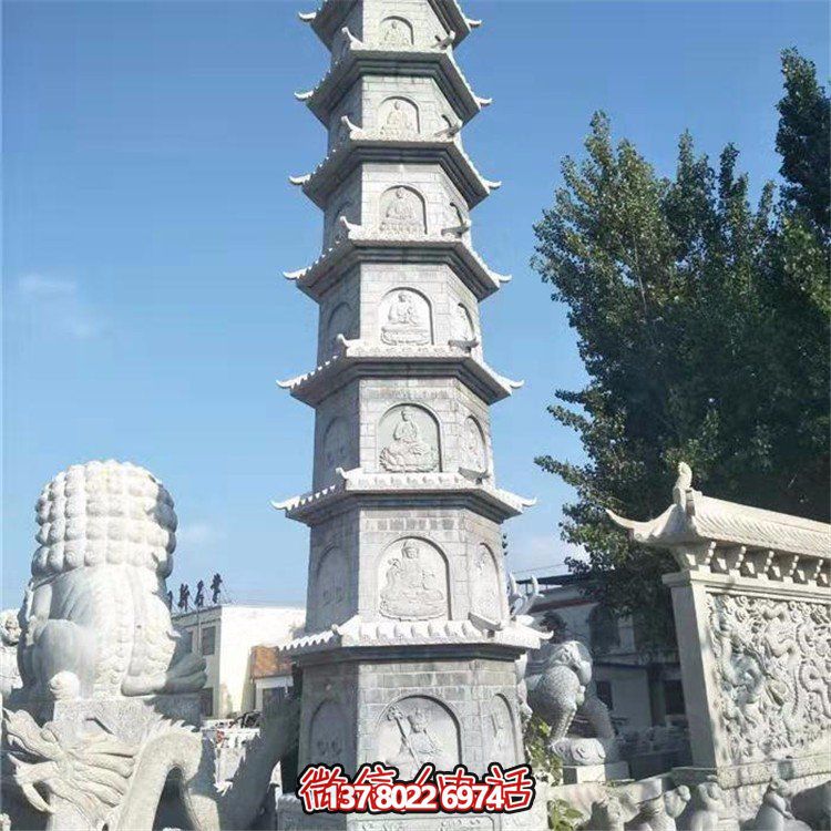 古典佛教雕塑藝術——精美青石舍利塔、石塔寺、佛塔