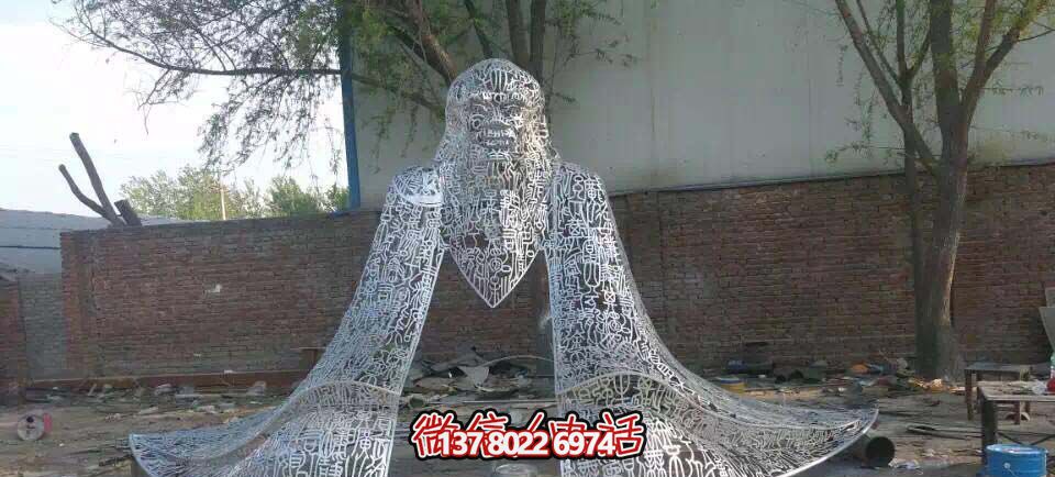 廣場創意不銹鋼鏤空哲學家道家創始老子雕塑 廣場創意不銹鋼鏤空哲學家道家創始老子雕塑