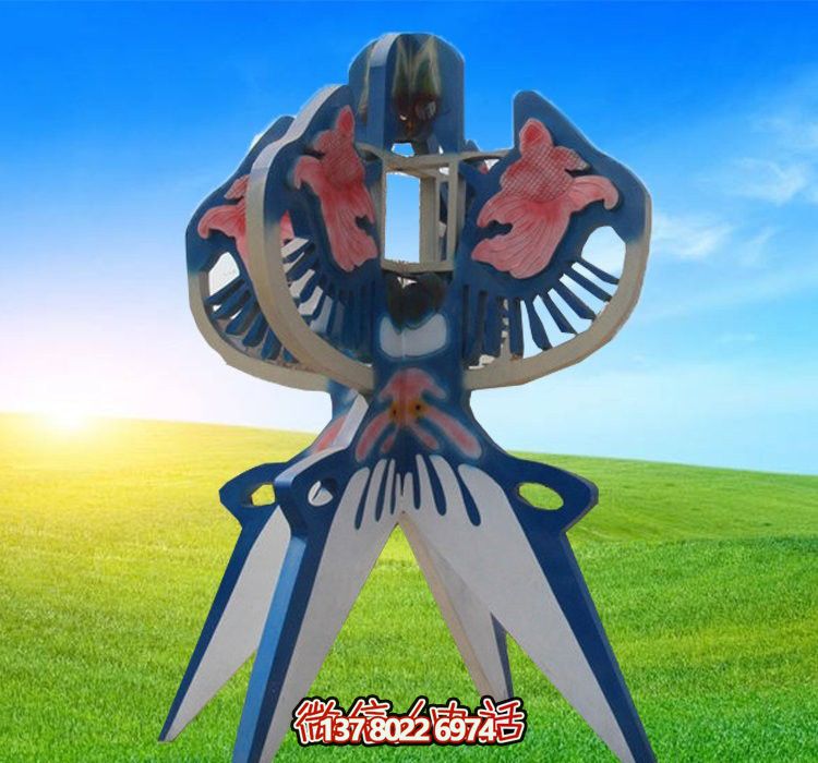 旅游文化小鎮廣場擺放藍色彩繪不銹鋼風箏雕塑 旅游文化小鎮廣場擺放藍色彩繪不銹鋼風箏雕塑