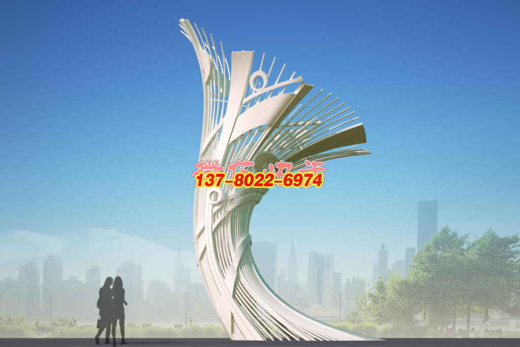 充滿活力的現(xiàn)代城市景觀雕塑--活力躍然生長(zhǎng)