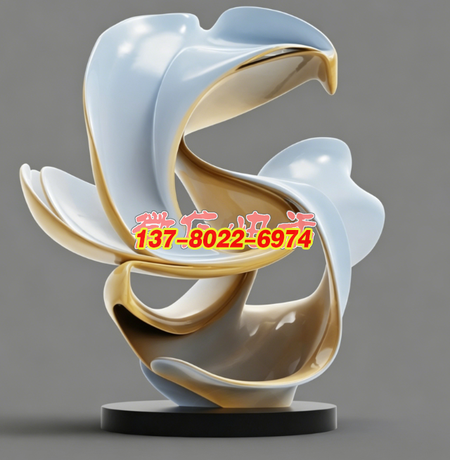 曲線織就空間詩(shī)意之境——不銹鋼抽象雕塑